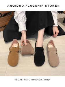 Kenzhe Womens Flat Bottom Single Shoes Spring Summer Mary Janes Buckle Bean Shoes Evening Shoes Korean Style Casual Fashion