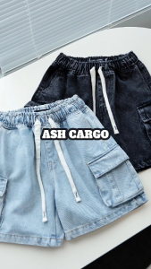 [COMBO GIÁ HỜI] Quần short jean nam ASH CARGO BAMI HOME chất liệu jeans cotton mềm mại lưng thun co giãn QJ10