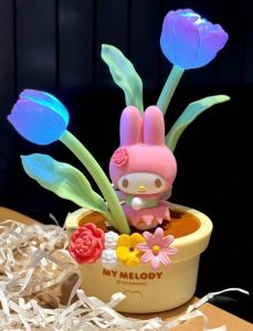Lampu Meja Sanrio / Lampu Bunga Cinnanoroll / Lampu Meja Kuromi / Lampu Tidur Melody Import