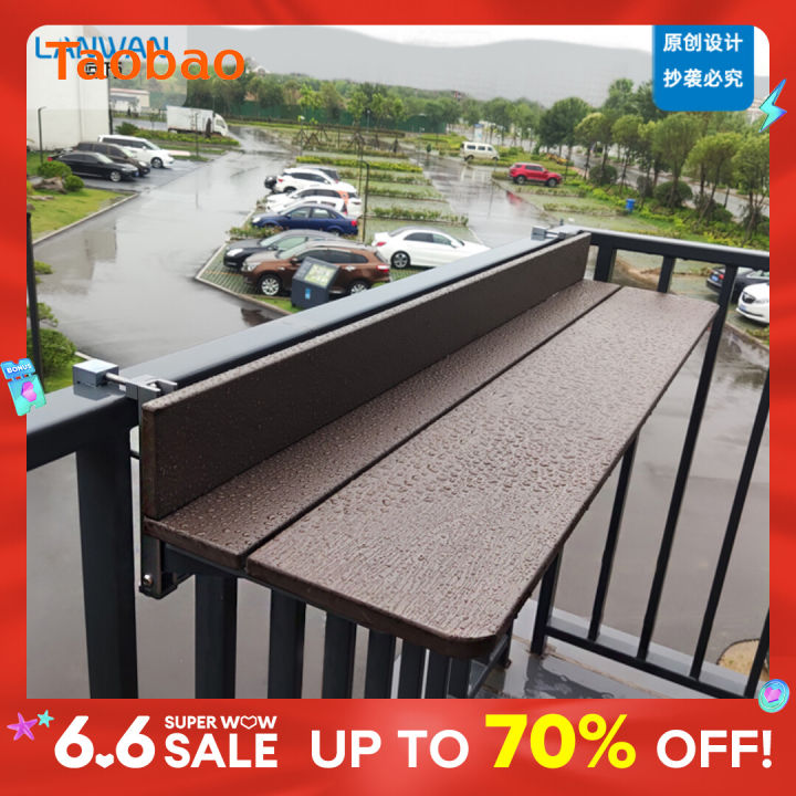 Lanwan Home Casual Railing Hanging Table Balcony Bar Table Household