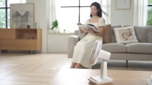 Desk Fan Rechargeable Electric Fan Auto Shaking Head 4 Speed Portable Desktop Fan Oscillating Table Fan USB Fan