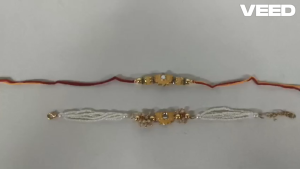 Handcrafted Lotus Design Bhaiya Bhabhi Rakhi & Lumba Set – Traditional Raksha Bandhan Bracelet with Colorful Thread Beads & Designer Charm (2 Pcs)