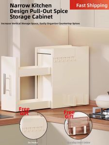 Pull-out Multi-functional Kitchen Shelf Narrow Edge