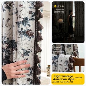 Elegant Retro Style Light Blocking Curtains