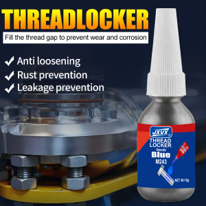 Quickly Cured Thread Locking Blue Medium Strength Removable Agent Anaerobic Adhesive Industrial Thread Sealant Anti Loosening Glue Waterproof Weather-ResistantSuitable for all metal threaded assemblies.