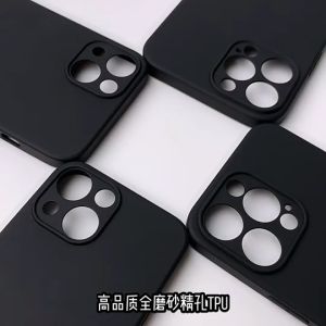 Case Hitam IPhone 6 7 8 Plus 11 12 13 14 Pro Max Plus  X Xs Xr Black Flexible Baby Skin