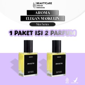 BUNDLING 1 PAKET ISI 2 PARFUM MEN SERIES PARFUM MEZUCA PARFUM INVICTO PARFUM MEDICO PARFUM AVENTURE PARFUM MECHANIC PARFUM PRIA WANGI TAHAN LAMA AROMA ELEGAN MASKULIN COCOK UNTUK SEGALA AKTIVITAS EAU DE PARFUME 35ML