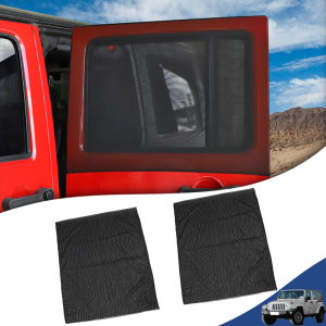 2PCS Car Side Window Shade Curtain UV Protect Shield Mesh Rear Window Cover for Jeep Wrangler TJ JK JL JT 1997-2025 Accessories