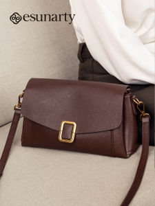 Top Layer Cowhide Leather Fashionable Small Square Bag Womens 2025 New Style Underarm Single Shoulder Crossbody Bag