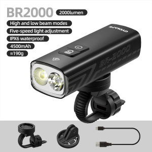CYCLAMI SoRider Bicycle Front Bike Light Headlight BR 2000 AI 1200 Lumens High Brightness Multi-Function Road MTB Cycling Safety