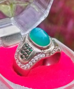 Cincin Batu Bacan Alami (Natural High Quality)