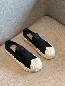 Casual Canvas Shoes Womens Slip-On Shell Head Versatile Spring New Style Flat Heel round Toe PU Lined Glue Adhesive Shoe