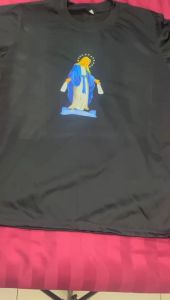 [BISA COD] Baju Kaos Bunda Maria Rohani Kristen Katolik Keluarga Wanita Dewasa Jumbo Couple Lengan Pendek