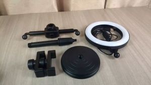 JY Smart Mall Live Video LED Ringlight With Stand And 2 Mobile Phone Holders For Selfie Photography