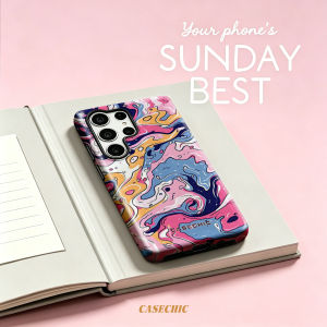 Potdemiel | Color - Block Stripes For Samsung Galaxy S26 S25 S24 A56 A36 Phone Case Double-Layer Protection Cover for Women Girl CaseChic