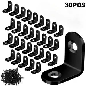 30/50 Set L Brackets Corner BraceStainless Steel Corner BracketMetal Right Angle Bracket for Furniture Chair Drawer Cabinet