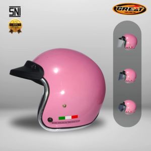 Great Helm Bogo List Chrome Premium Pink Italy Original Pria Wanita SNI L05A