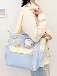 Womens Canvas Shoulder Bag Large Capacity Slant Crossbody Bag Handheld Bag for Commuting to Work Single Strap Detachable