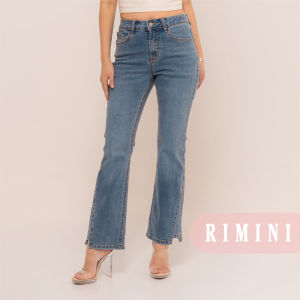 RIMINI - Celana Cutbray Panjang Wanita Highwaist Flare Denim Size 26-33 - Ortensia Pants 5230