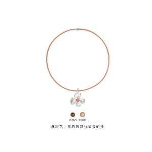 Elegant Womens Leather Rope Necklace Magnet Buckle Head Spring Summer New Style Fashion Jewelry Original Design Gold Plated Gemstone