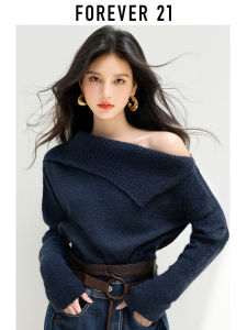 Forever21 | Áo Sweater Dệt Kim Một Vai Trễ