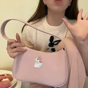 DMTS165 Tas Selempang & Bahu Kelinci Lucu 2024 - Tas Bahu Wanita Modis dengan Motif Kelinci yang Lembut dan Manis - Tas Selempang Santai untuk Wanita Cantik Tas Diamond Bagmaker