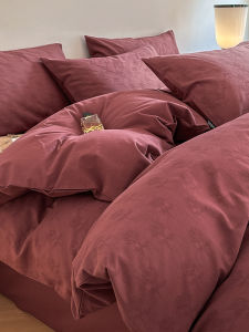 Kiss Dear | Luxurious Simple Cotton Three Layered Jacquard Bedding Set