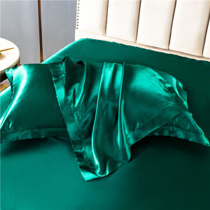 Summer Double-Sided Ice Silk Pillowcase a Pair Take 2 Single Tencel Slip Bare Sleeping Silk Pillowcase 48 X74cm Pillowcase