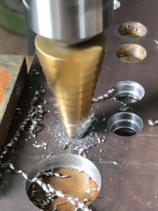 3-Piece Step Drill Bit Set High Speed Steel Titanium Coated Drill Bits for Plastic Sheet Metal Aluminum Hole Drilling