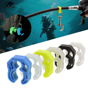 1pcs Scuba Diving Quick Release Pipe Clamp Pressure Gauges Hose Hanging Holder Second-stage Luminous Fixed Hook BCD Accessories