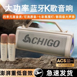 High Power Bluetooth Speaker with Wireless Microphone for Outdoor Square Dancing Portable Handheld Subwoofer Home Use