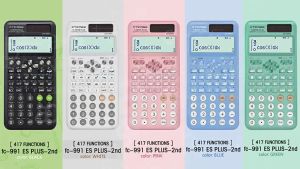 รุ่นใหม่ระดับมืออาชีพ FX-991ES PLUS เครื่องคิดเลขวิทยาศาสตร์แบบพกพาแบบชาร์จไฟได้หลายสี