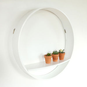 New Chinese Style Solid Wood round Wall Decoration Shelf Entrance Wall Hanging Living Room Wall Pendant Zen Creative Storage Rack