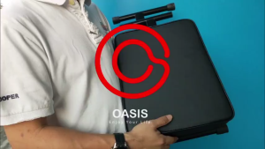 เบาะหนานุ่ม (นั่งสบาย) เก้าอี้คีย์บอร์ด เบาะเหลี่ยม Oasis เก้าอี้เปียโน ขา X เก้าอี้เปียโนคีย์บอร์ดพับได้ ปรับระดับได้