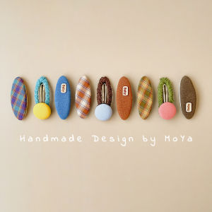 Retro Plaid Baby Girl Hair Clip Oval BB Clip Childrens Hair Accessories Hairband Fringe Hairpin Headwear Korean Style Fashion