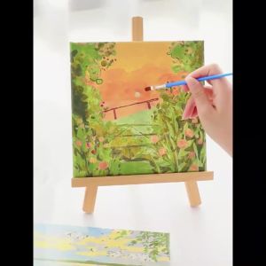 20*20cm Digital Oil Paint Numbers Handmade DIY Painting Canvas Gift Frame Painting Wall Decoration