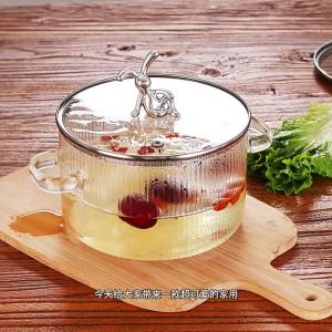 Nồi Súp Đa Năng Hình Gấu Cute Bằng Kính Borosilicate