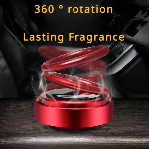 Car-Mounted Solar Suspended Double Ring Ornaments Aromatherapy Perfume High-end Elegance Car Accessories Interior