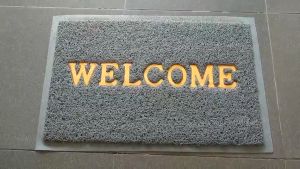 Thảm Chùi Chân Nhựa Welcome 40x60cm. Thảm Lau Chân Chống Trơn Trượt. Thảm trải sàn thảm lót sàn.