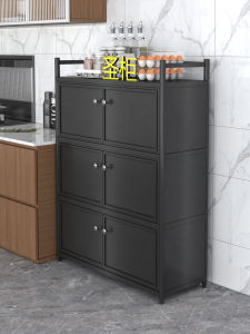 Saint Cabinet Kitchen Multi-Function Microwave Storage Rack Magnetic Double Door Storage Cabinet Pot Pan Organizer Shelf