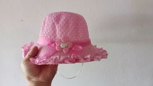 Topi pantai anak perempuan jerami lucu unik murah bisa untuk kado bucket fisher hat cewe cewek hadiah spesial