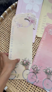 Bìa cài hoa nhiều mẫu Thiệp bìa gài hoa size 13x36cm bìa cài hoa màu pastel siêu xinh️