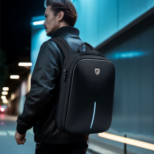 กระเป๋าเป้สะพายหลังลายพิมพ์สำหรับผู้ชาย ทรงแข็ง ขนาดใหญ่ สำหรับใส่คอมพิวเตอร์ 15.6 นิ้ว กระเป๋าใส่หนังสือสำหรับนักเรียน กระเป๋าเป้สำหรับเล่นเกมส์