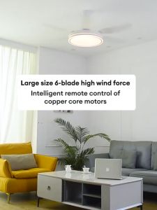 【READY STOCK】Ceiling Fan 52 Inch Cooling Fan AC Kayu Kipas Siling Lampu Six Speed Nordic Strong Winds Three Colors With Remote Control 吊扇灯