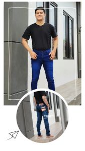 Celana jeans skinny pria lentur melar elastis || Allegro jeans