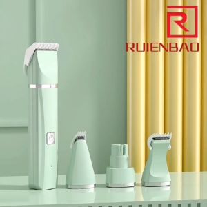 Pet Hair Clipper Rechargeable 4 In 1 Dog Cat HairTrimmer Razor for Dogs Cat Shaver Pet Grooming Set