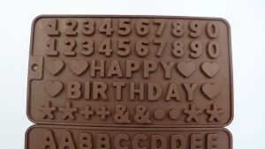 Cetakan Silikon Berbentuk Huruf Angka Happyabirthday