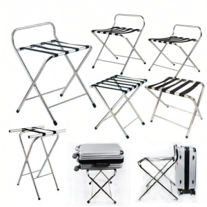 YUNQI | Foldable Stainless Steel Luggage Rack