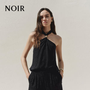 MO&Co. | Silk Blend Jacquard Textured Top