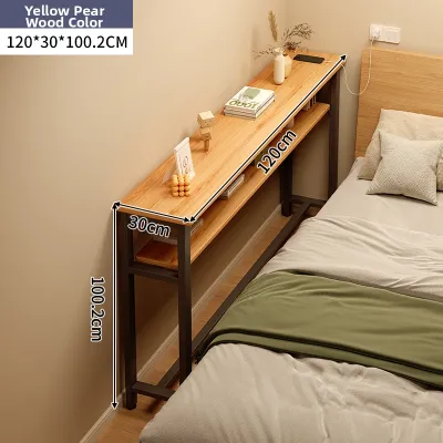 Modern Minimalist Bedroom Bedside Narrow Shelf Storage Rack Wall Longbar Table next to Bed Cabinet for Living Room